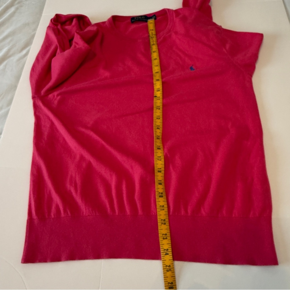 Polo Ralph Lauren Sweater Women’s Large Crew Neck Cotton Cashmere Pink - Picture 6 of 7